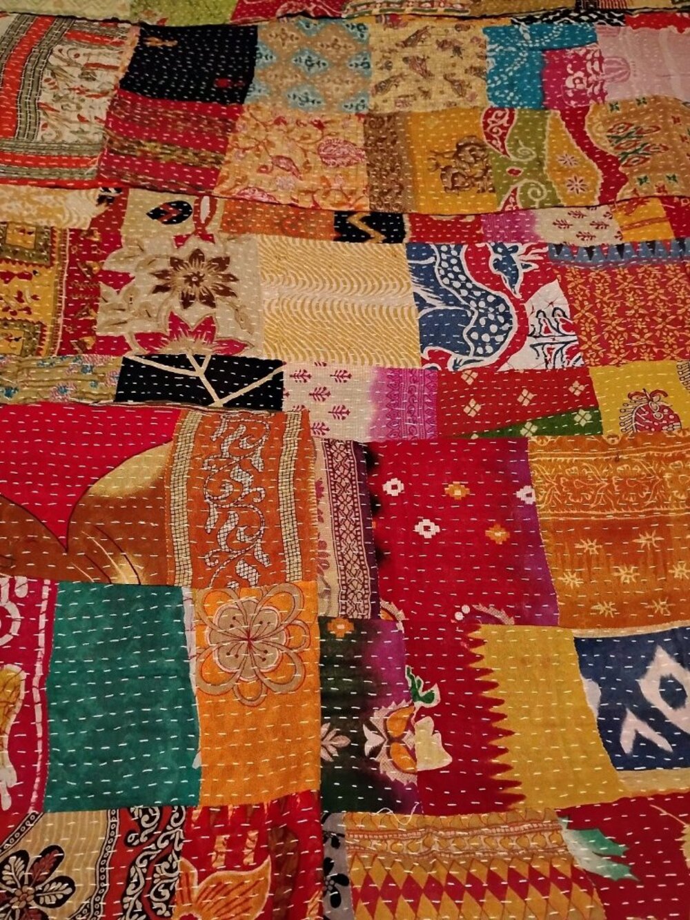 Kantha Scarf/Table Runner Patchwork Beautiful Colors One Random New KSC1.